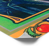 Uncle Sam Apple Label (green) - Wapato, WA ポスター (角)