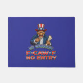 Uncle Sam Chicken No Warrant F-Caw-F No Entry ドアマット (正面)