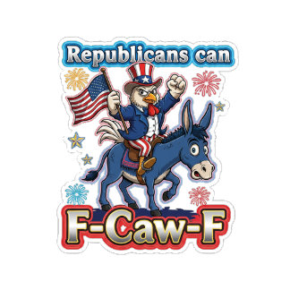 Uncle Sam Chicken Republicans Can F-Caw-F Tシャツ