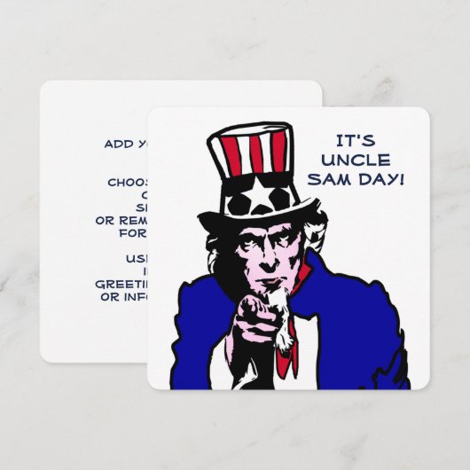 Uncle Sam Day 招待状 (正面/裏面)