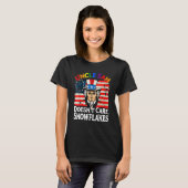 UNCLE SAM DOESN'T CARE SNOWFLAKES Funny American_4 Tシャツ (正面フル)
