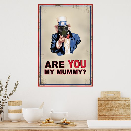 Uncle Sam Gas Mask Poster ポスター (キッチン)