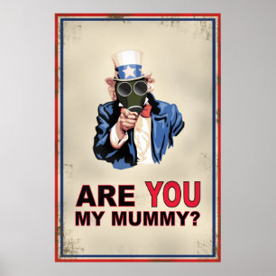 Uncle Sam Gas Mask Poster ポスター