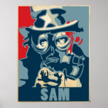 Uncle Sam Gas Mask Poster ポスター<br><div class="desc">The Uncle Sam Gas Mask Poster for the pending apocalypse!  In the style of the famous Obama and Clinton posters,  this one is of Uncle Sam!</div>