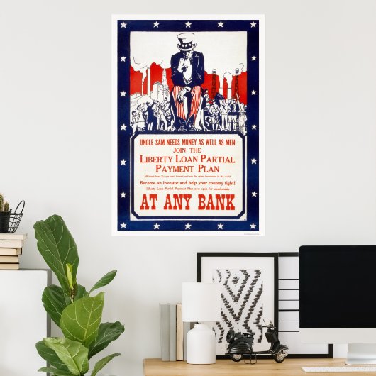 Uncle Sam needs money... ポスター (ホームオフィス)
