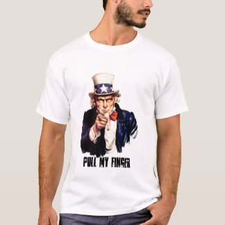Uncle_Sam_ (pointing_finger)は、私の指を引っ張ります Tシャツ