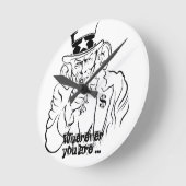 Uncle Sam Round Clock ラウンド壁時計 (傾斜)