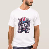Uncle Sam Skull T-Shirt – Patriotic Skull Graphic  Tシャツ (正面)
