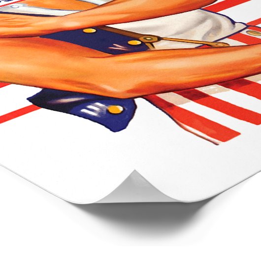 Uncle Sam Vaccinate Let's Fight This Together ポスター (角)