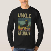 Uncle Saurus Dinosaur Unclesaurus Rex Family Match Tシャツ (正面)