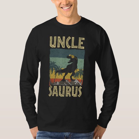 Uncle Saurus Dinosaur Unclesaurus Rex Family Match Tシャツ (正面)