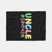 Uncle Saurus Kids Dinosaur Birthday Party Family M フリースブランケット (正面(横))