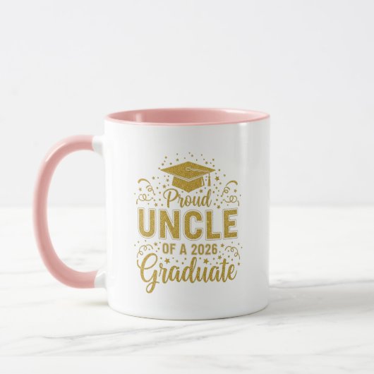 Uncle Senior 2026 Proud Uncle Of A Class Of 2026  マグカップ (左)
