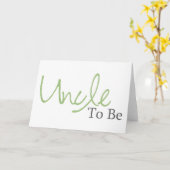 Uncle To Be （緑のスクリプト） カード (黄色い花)