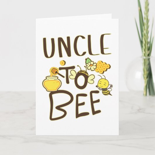 Uncle To Bee Pregnancy Announcement Pregnant カード (正面)