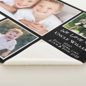 Uncle We Love You Photo Collage Black シェルパブランケット (3/4)
