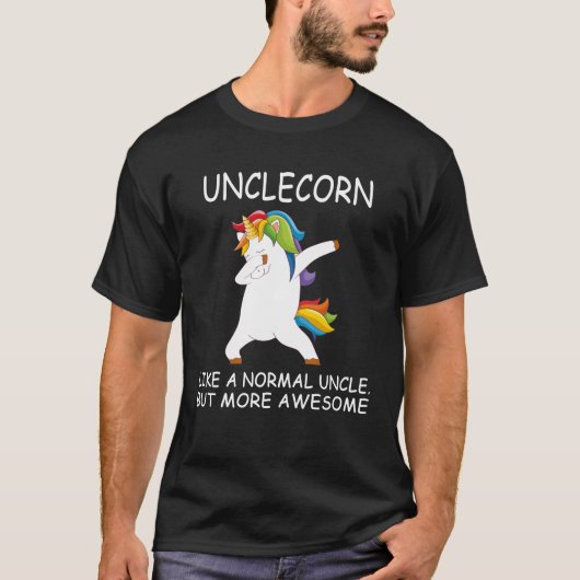 uncleorn,叔父おもしろいの贈り物undbbing unicorn tシャツ (正面)