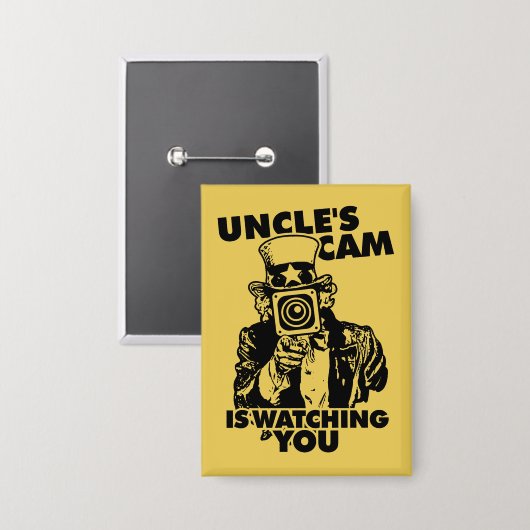 Uncle's Cam is Watching You 缶バッジ (正面/裏面)