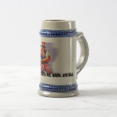 UncleSam_normal、私の愛国心が強い心拍の赤、… ビールジョッキ (正面右)