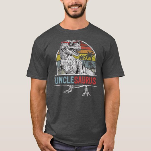 Unclesaurus Funny T Rex Dinosaur Uncle saurus Tシャツ (正面)