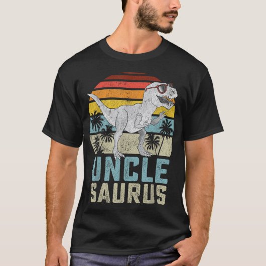 Unclesaurus Rex 恐竜 おじさん サウルス ファミリー マッチ Tシャツ (正面)