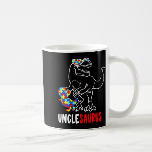Unclesaurus Tレックス 恐竜 自閉症啓発 アンクル コーヒーマグカップ (右)