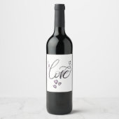 Uncorked Affection | Elegant Minimalist Love Wine  ワインラベル (正面)