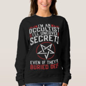 Uncover Secrets Satanic Baphomet Witchcraft Goth O スウェットシャツ (正面)