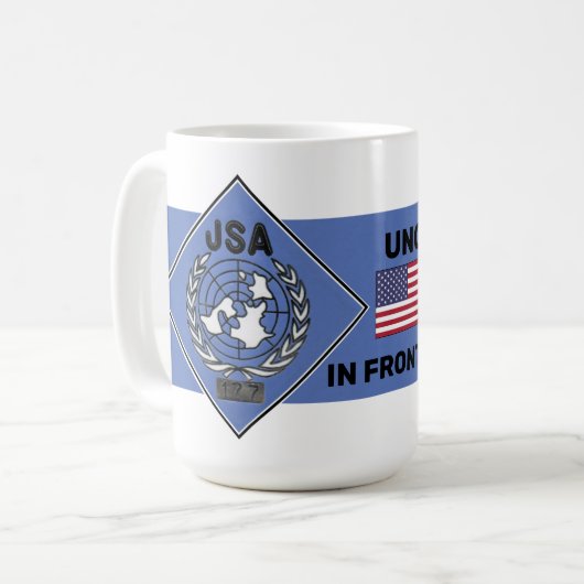 UNCSB JSA Mug -ストライプ コーヒーマグカップ (正面左)