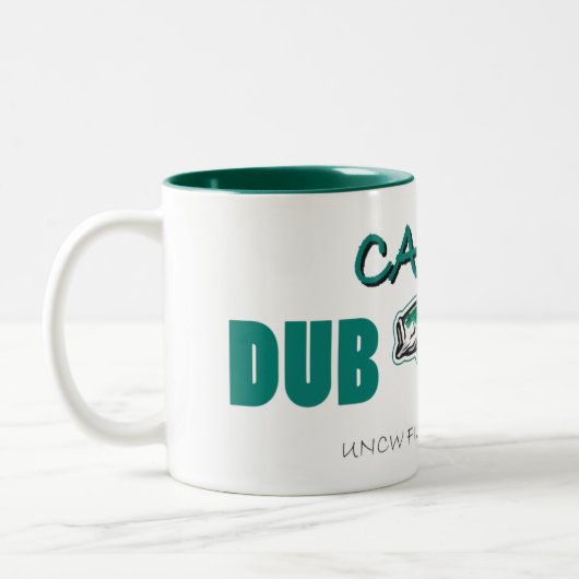 UNCWの魚釣りクラブダビングの低音のマグ ツートーンマグカップ (左)