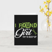 Und Like A Girl Try To Keep Up Workout  カード (黄色い花)