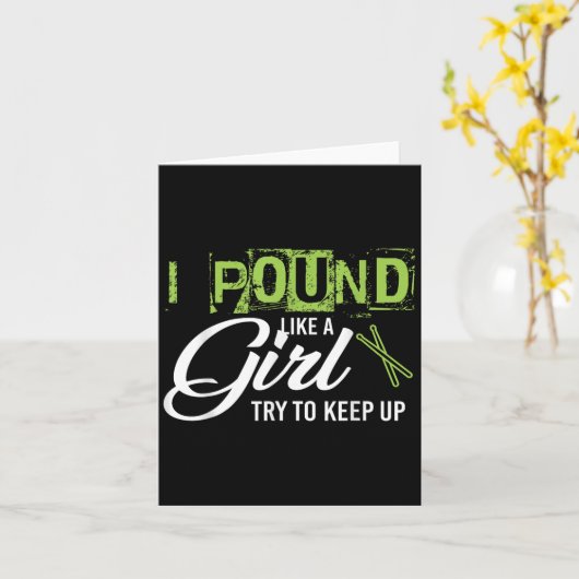 Und Like A Girl Try To Keep Up Workout  カード (黄色い花)