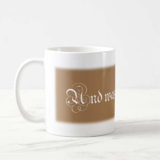 Und was ist mit Tee? コーヒーマグカップ (左)