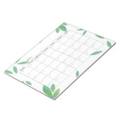 Undated fresh Green Minimalist Monthly Planner  ノートパッド (アングル)