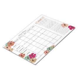 Undated Weekly Meal Planner with Shopping List ノートパッド