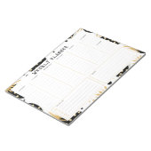 Undated Weekly Planner, Black and Gold Accents  ノートパッド (アングル)