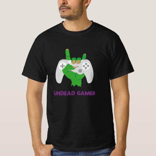 Undead Gamer Zombie Humor Tシャツ (正面)