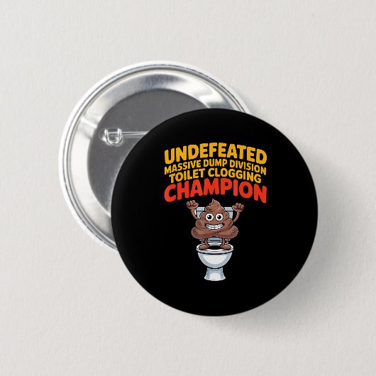 Undefeated Mive Dump Di Toilet Clogging Chamon 缶バッジ (正面&裏面)