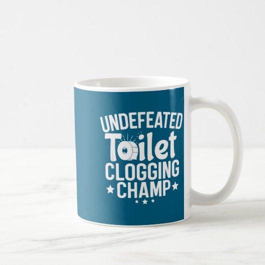 Undefeated Toilet Champion Clogging コーヒーマグカップ (右)