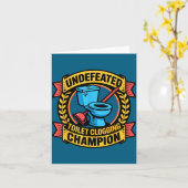 Undefeated Toilet Clogging Chamon Quirky Bathroom  カード (黄色い花)