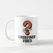 Undefined Vibes | Funny Hugging Question Mark コーヒーマグカップ (左)