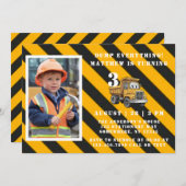 Under建築ボーイズフォト誕生日Bash 招待状 (正面/裏面)