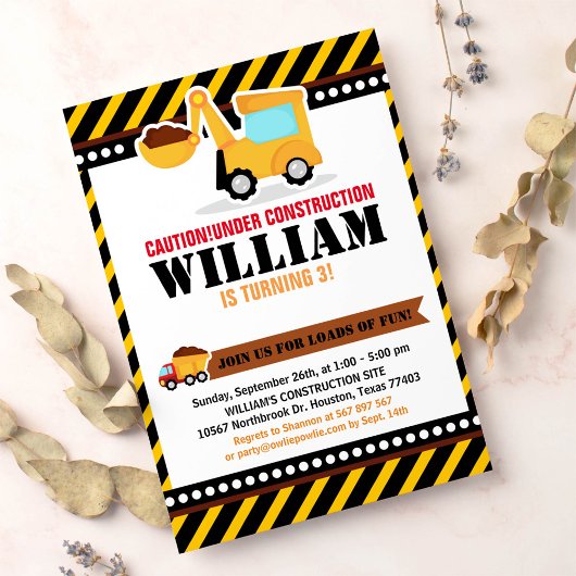 UNDER建築誕生日パーティーの招待 招待状