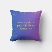 Under Any Sky Celestial Love Quote Throw Pillow | クッション (正面)