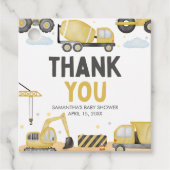 Under Construction Baby Shower フェイバータグ (正面)