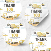 Under Construction Baby Shower ラウンドシール