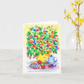 Under Fruitberry Tree Greetingカード カード (黄色い花)