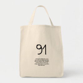 Under His Wings Psalm 91 Grocery Bag トートバッグ
