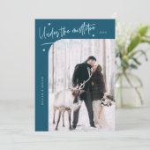 Under Mistletoe Forever新婚フォトティール(緑がかった色) シーズンカード (スタンド正面)