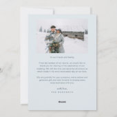 Under Mistletoe Forever新婚フォト石板ブルー シーズンカード (裏面)